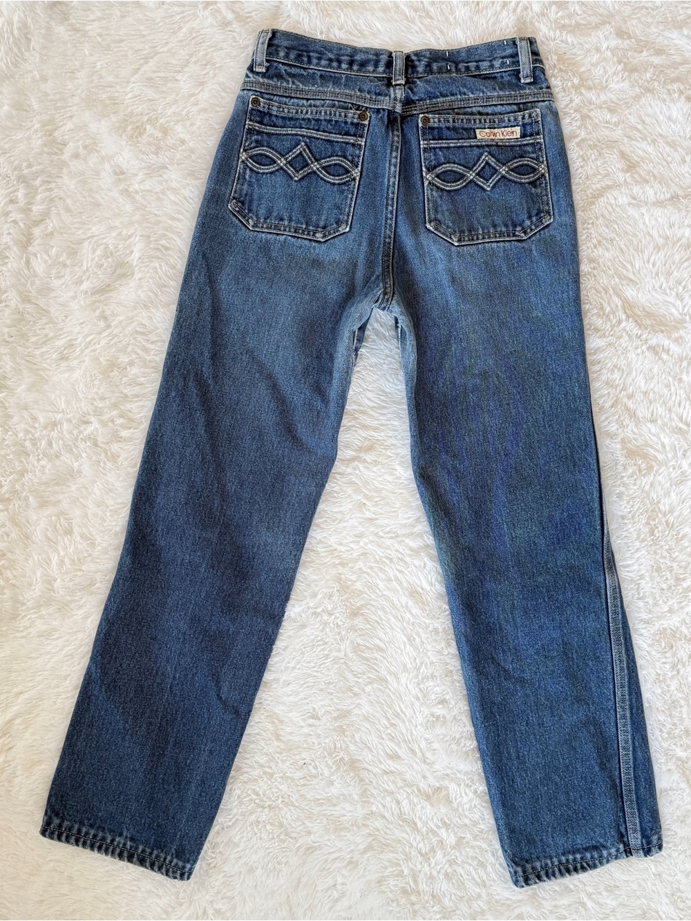 Rare Vintage 1980s Calvin Klein 100% Cotton Rigid Denim Jeans - Picture 11 of 14